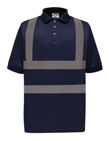 YOK-HVJ210-Two Band et Brace Hi-Vis Polo Shirt